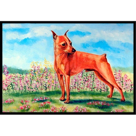 Carolines Treasures 18 x 27 in. Min Pin Indoor Outdoor Mat 7516MAT